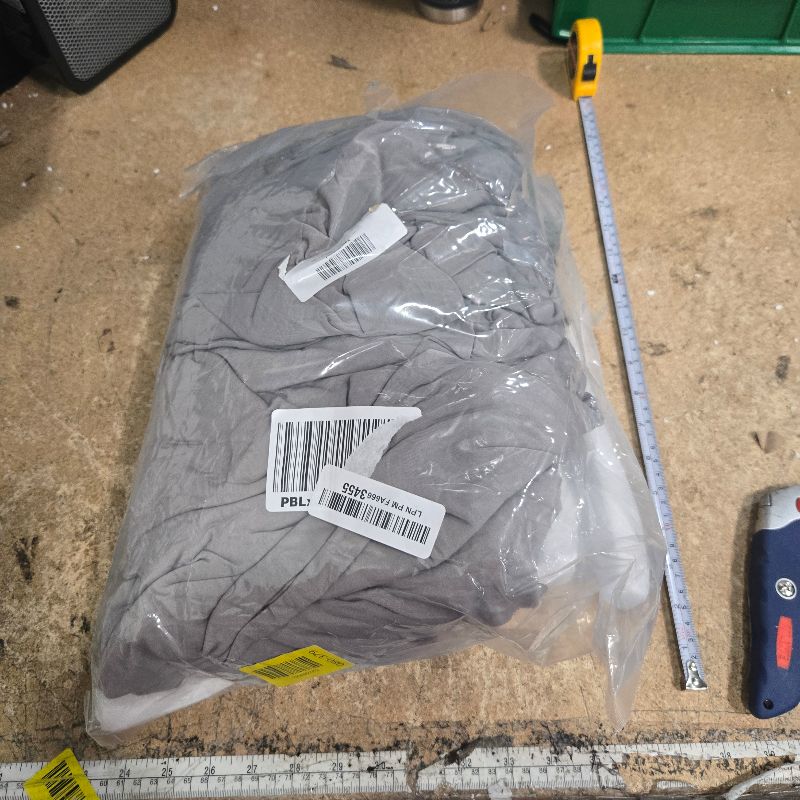 Photo 1 of ele ELEOPTION Sectional Couch Covers L Shape Universal Stretch Sectional Sofa Slipcovers Protector Cover Gray White 2 Piece (L-Shape 3+3 Seater)