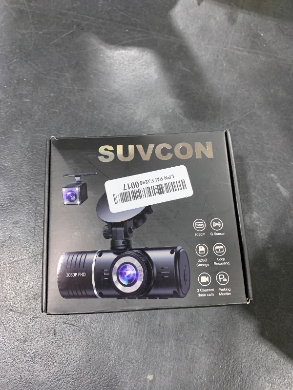 Photo 1 of *INCOMPLETE** Dash Cam Front and Rear, 1080P Dash Camera for Cars, 3 Channel Car Camera Front Rear and Inside with 32GB Card, Loop Recording, Night Vision, HDR, 24Hr Parking, G-Sensor