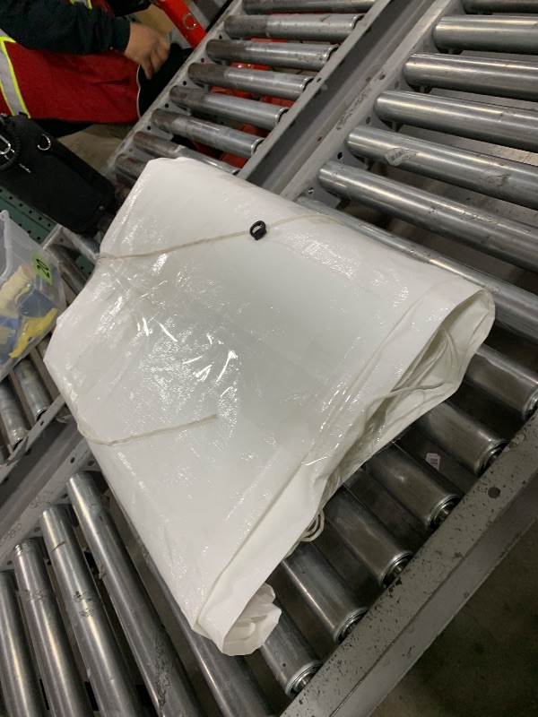 Photo 1 of 10'x20' Upgraded Carport Replacement Top Canopy Cover for Car Garage Shelter Tent Party Tent with Ball Bungees White (Only Top Cover, Frame is not Included)