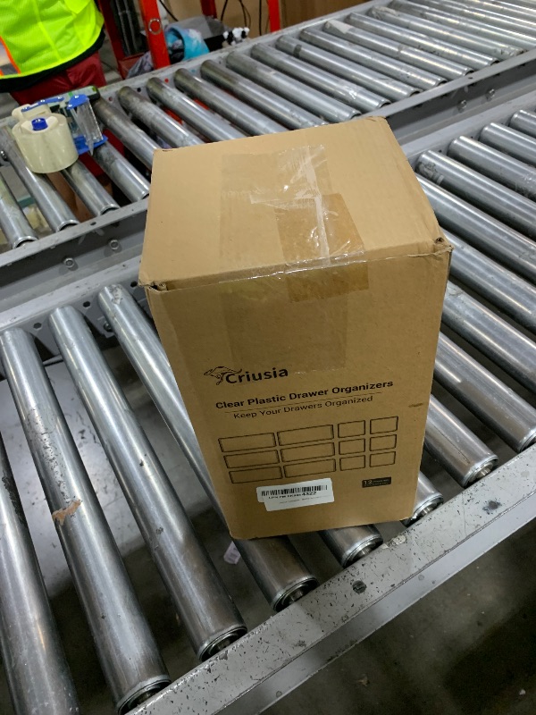 Photo 1 of 12 Pack Large Clear Plastic Drawer Organizer Set, Acrylic Bathroom Organizer Vanity Trays Dividers, Kitchen Organizers and Storage, Non-Slip Storage Bins for Makeup, Snacks, Office, Desk, Fridge