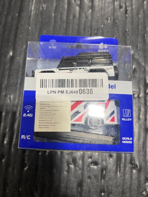 Photo 1 of 1:64 White Remote Control Toy Cars for Kids 2.4Ghz Adjustable Speed Scale Alloy Pickup RC Trucks with Trailer and Car Lights, USB-C Recharging, Easy to Operate, Festive Gift for Children, Boys, Girls