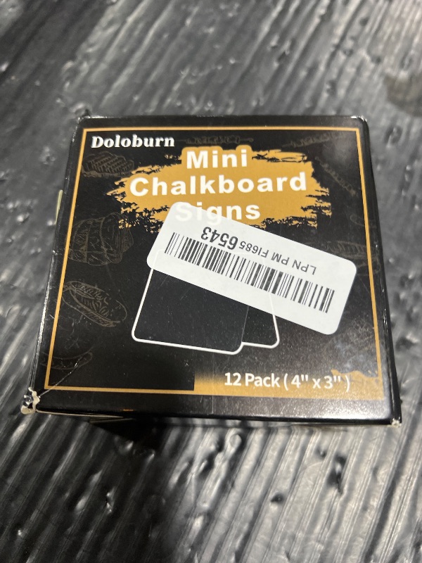 Photo 1 of 12 Pack 4"x3"Mini Chalkboard Signs for Chalk Sign for Food - Party - Buffet - Table Sign Chalkboard - Wedding - Bakery - Small