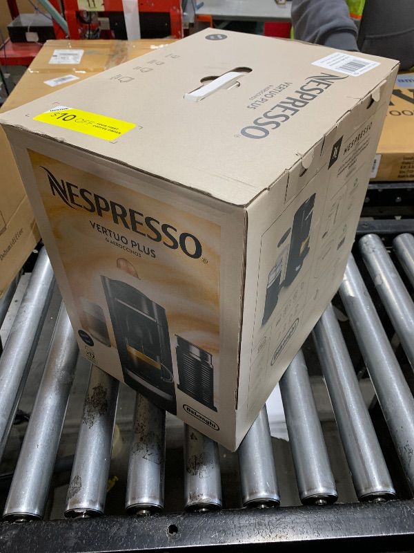 Photo 1 of Nespresso Vertuo Plus Deluxe Coffee and Espresso Maker by De'Longhi, Matte Black with Aeroccino Milk Frother