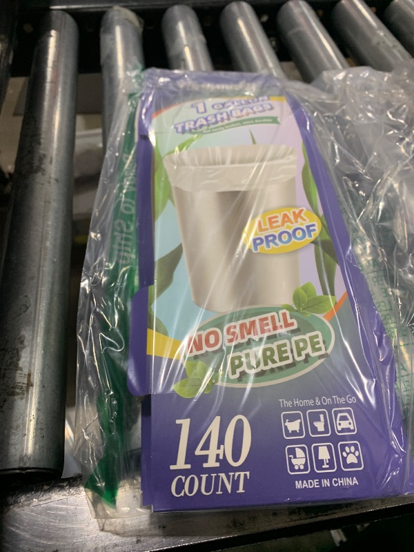 Photo 1 of 1 Gallon 140 pcs (0.8-1 Gal) Small Clear Trash Bags, Strong 0.8 Gallon 1 Gallon 1.2 Gallon Garbage Bags, Bathroom Trash Can Bin Liners,Mini Bags Waste Basket Liner,Fit 3,4.5 Liter, 0.8-1.2 Gal?1C140)