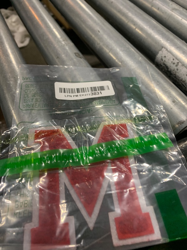 Photo 1 of 1 PCS 4.0" Red Chenille Letter Patch, Iron on Patches for Hats Clothes Bags Backpacks Jeans, Initial Patches Large Varsity Letter. (Letter M)