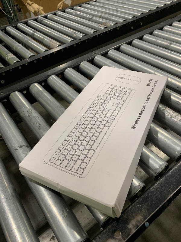 Photo 1 of Wireless Keyboard and Mouse Combo, Full Size Silent Ergonomic Keyboard and Mouse, Long Battery Life, Optical Mouse, 2.4G Lag-Free Cordless Mice Keyboard for Computer, Mac, Laptop, PC, Windows