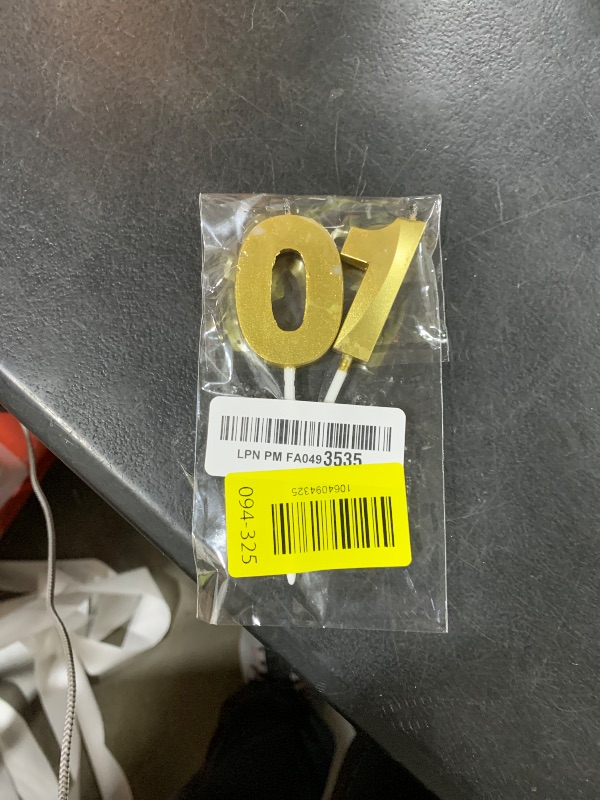 Photo 1 of 10th Birthday Candles,Gold Number 10 Cake Topper for Birthday Decorations Party Decoration