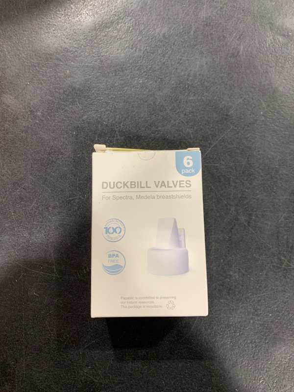 Photo 1 of [6-Count] Papablic Duckbill Valves for Spectra and Medela, Replaceable Duckbill Valves for Spectra S1 Spectra S2 valves and Medela Pump in Style, BPA/DEHP Free White
