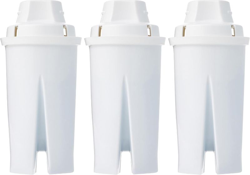 Photo 1 of 
Amazon Basics Enhanced Replacement Water Filters for Water Pitchers, BPA-Free, WQA & NSF Certified, Compatible with Brita Water Pitchers & Drinking Water Filter Systems, 6 Month Filter Supply, 3-Pack