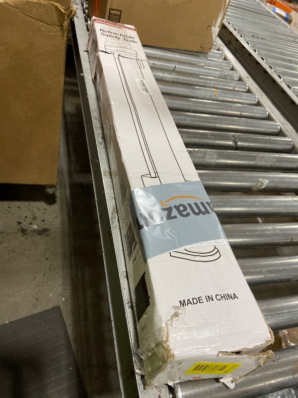 Photo 2 of Reinforced Retractable Pet Gate for Stairs 55 Inch Retractable Baby Gates for Doorway Retractable Stair Gates for Kids or Pets Retractable Gate for Stair Post, Banister, Staircase, Stairway, Handrail