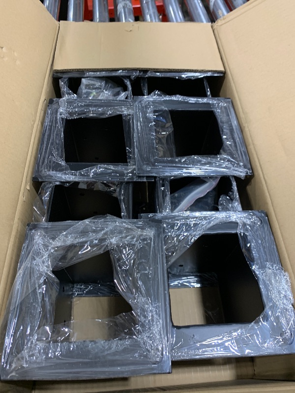 Photo 1 of (10 PCS) LADECH 4x4 Wood Fence Post Anchor Base, 2mm Thick Steel and Black Powder Coated,Come with Wood Screws and Concrete Anchors