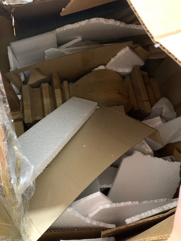 Photo 1 of *only the base * Modway Column 47" Rustic Farmhouse Pine Wood Round Kitchen and Dining Room Table, Brown