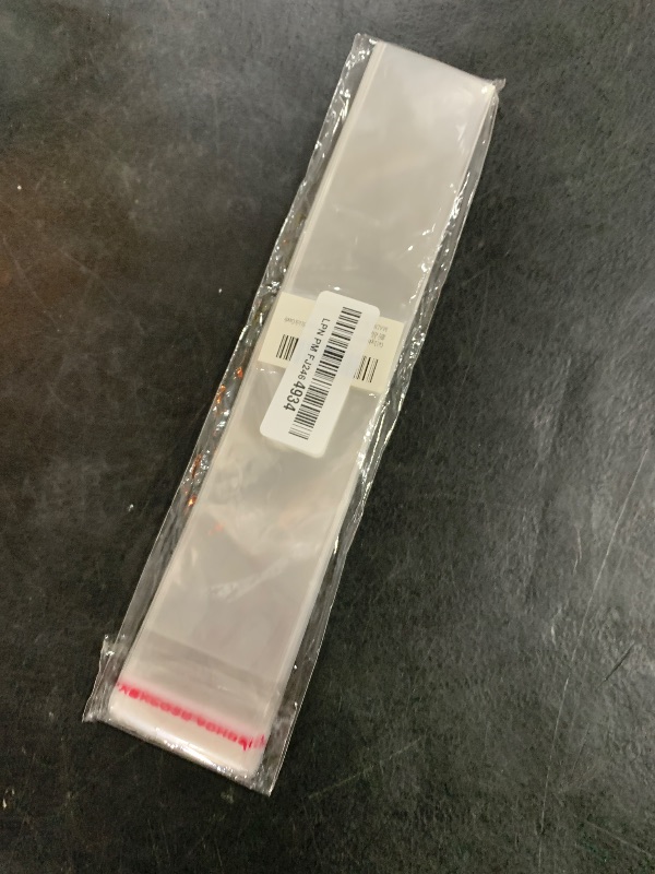 Photo 1 of 100 Pcs Self Sealing Cellophane Bags: 2x10 Inches Clear Pretzel Rod Resealable Pretzels Individual Bags for Packaging ICY Candy Treat Popsicle Cookies