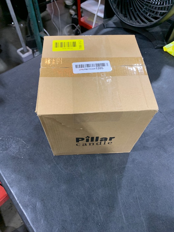 Photo 1 of 3 Wick White Extra Large Pillar Candle, 6" x 6", Unscented, Dripless, Smokeless, and Clean-Burning. Approx. 120 Hours of Burn Time. Perfect for Weddings, Dinners, Christmas and Home Decor