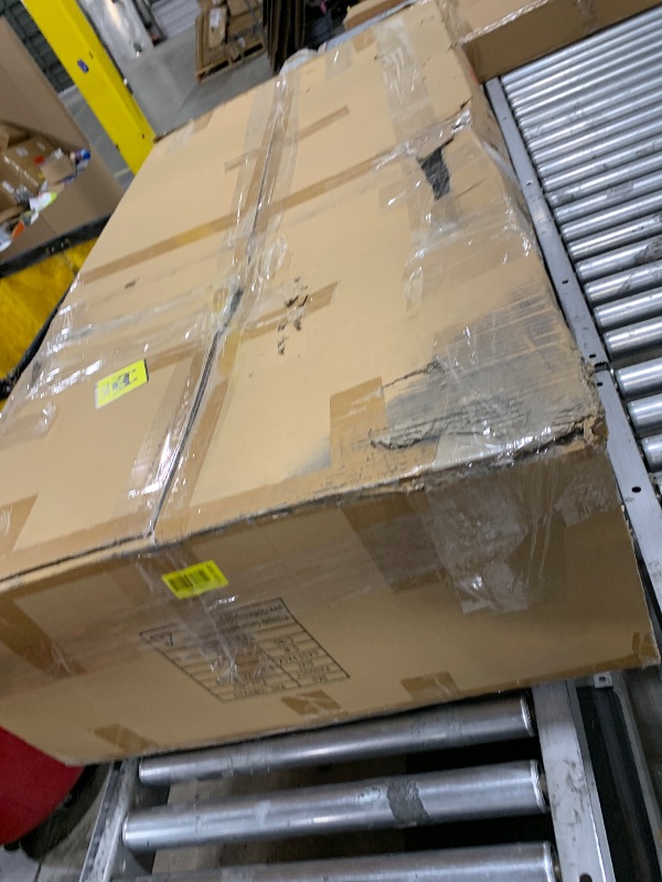 Photo 4 of 56" Propane Fire Pit Table 50,000 BTU, Dual-Use Rectangular Outdoor Heater w/Wind Guard & Waterproof Cover, Convertible to Dining Table for Patio, Deck, Garden, Brown