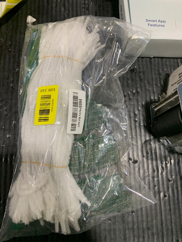 Photo 1 of 100 Pcs  Cleaners Chenille Stem, Bump Chenille Stems Pipe Cleaner, White Pipe Cleaners Crafts Supplies for DIY Arts Crafts Decorations (White)