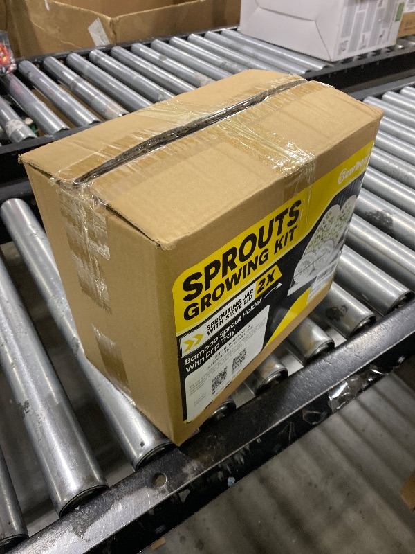 Photo 1 of [LARGE SIZE] 2000ml(68oz) Seed Sprouting Mason Jar Kit with Stand,Drain Tray, Screen Lids,Blackout Sleeves,Good Ventilation & Drainage Capacity,Growing Fresh Organic Mung Beans,Broccoli & Microgreens