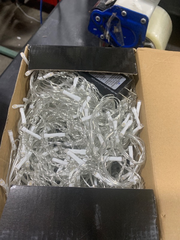 Photo 1 of 106 FT Christmas Lights Outdoor, 972 LED Waterproof Outside Christmas Lights Plug in, Connectable 8 Modes Hanging Fairy Lights with 216 Drops for House Eaves Yard Patio Wedding Decoration, Warm White