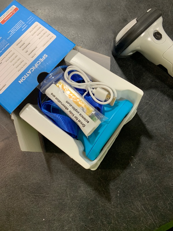 Photo 1 of 1000X Handheld Microscope for Kids, 4K 2.4" Screen Digital Kids Microscopes with 12 Slides, Portable Edu Toys Gifts for Age 3 4 5 6 7 8 9 10 11 12 Year Old Boys Girls Children Students(Blue)