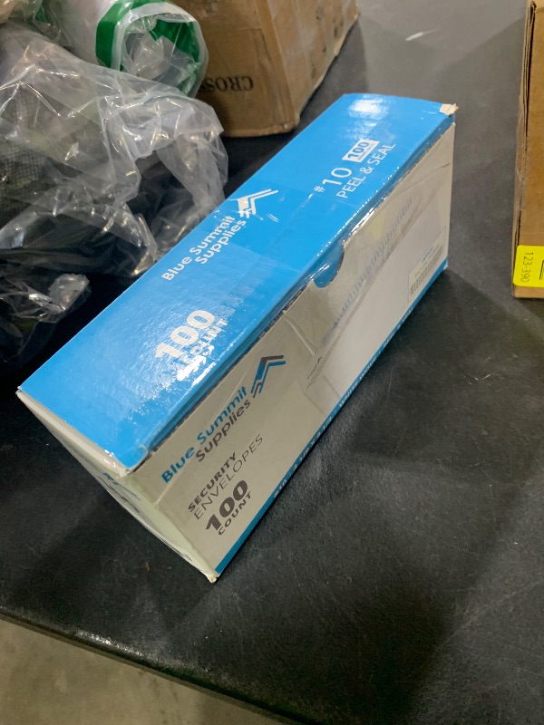 Photo 1 of 100 No. 10 Self Seal Security Envelopes - Designed for Secure Mailing - Security Tinted with Printer Friendly Design - Number 10 Size 4 1/8 x 9 ½ Inch (100 Pack)