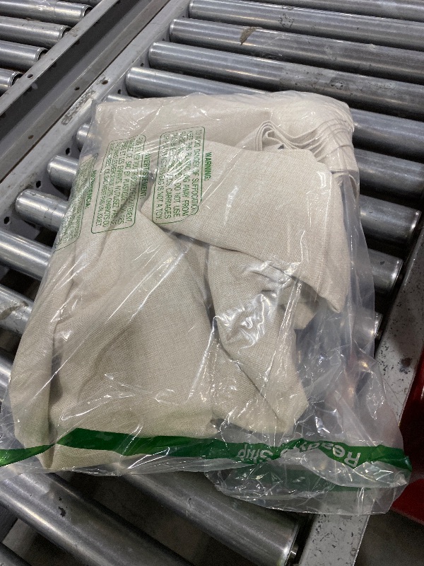 Photo 1 of 100% Blackout Shield Linen Blackout Curtains for Bedroom 84 Inches Long, Back Tab/Rod Pocket Living Room Drapes, Thermal Insulated Blackout Curtains 2 Panels Set, 50" W x 84" L, Cream