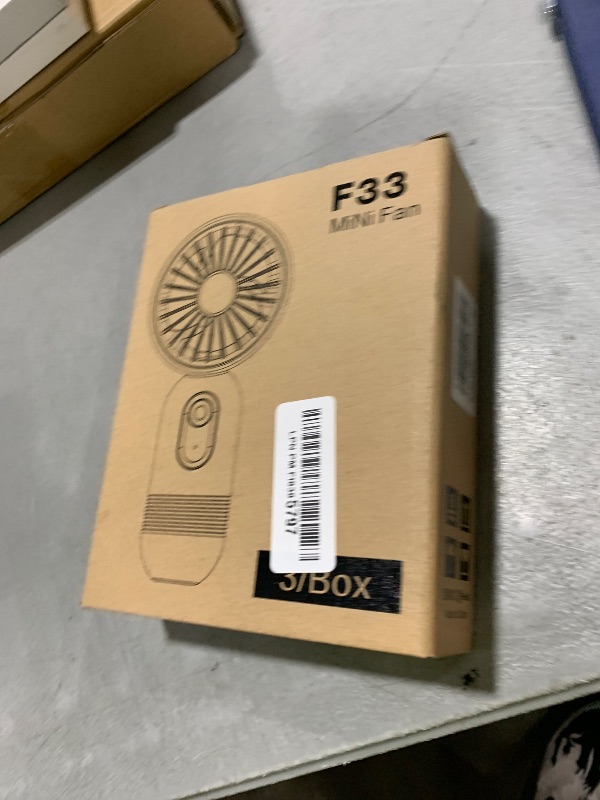 Photo 1 of [Portable Mini Fans 3-pack] Handheld Personal Small Fan with 3-speed for Travel, USB Rechargeable Battery Operated Eyelash Fan, Black&White&Pink