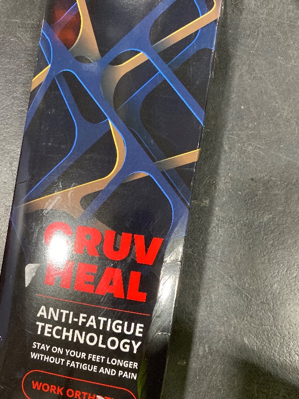 Photo 1 of (New) Work Orthotic Insoles - Anti Fatigue Medium Arch Support Shoe Insert Men Women - for Plantar Fasciitis Flat Feet Leg - Relieve Foot Pain - Work Boot Insoles Standing All Day (S, Blue Lines)