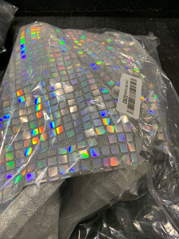 Photo 1 of 2 Pack Disco Table Runner, Glitter Table Runner Sequin Tablecloth 80s 70s Theme Party Decorations for Tables (70.8 x 11.8 Inch)