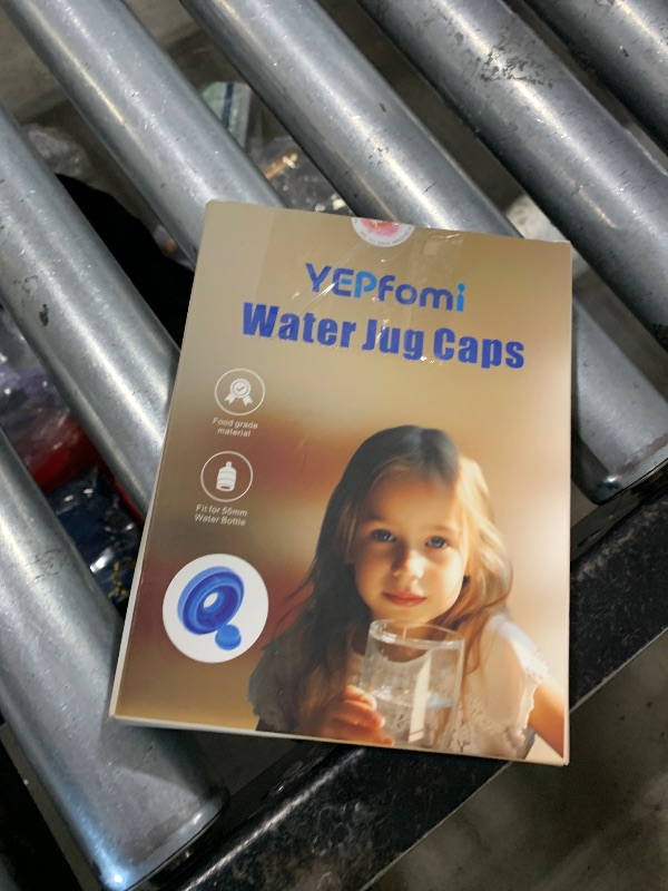 Photo 1 of (2 PACK) YEPfomi Reusable 5 Gallon Water Jug Caps, Food Grade Silicone Material 2/3/5 Gallon Water Bottle Caps Jug Lid for Water Dispenser Water Pump (2)