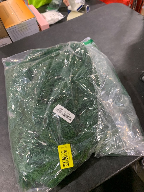 Photo 1 of 39.4ft Pre- Christmas Garland with Lights, 150 Warm Artificial Lighted Tinsel Pine Garlands for Decoration Christmas Xmas Winter Garland for Mantle Door Stairs Party Indoor Outdoor Home Decor