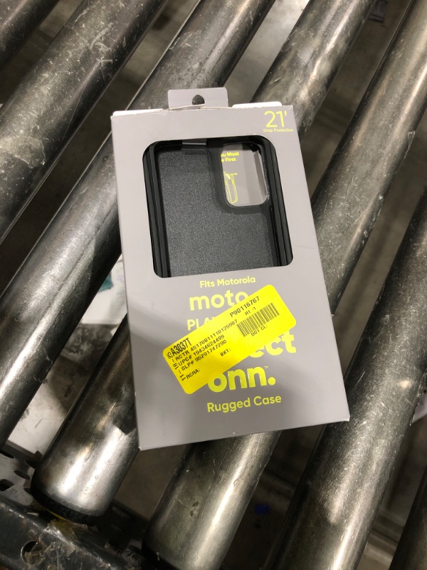 Photo 1 of  Onn. Rugged Phone Case for Moto G PLAY (2024) - Black 