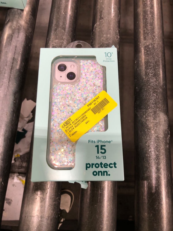 Photo 1 of Onn. Phone Case for iPhone 15 / iPhone 14 / iPhone 13 - Iridescent Glitter Fleck