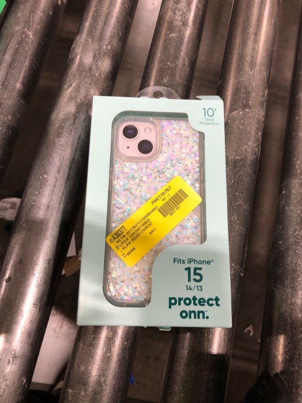 Photo 1 of Onn. Phone Case for iPhone 15 / iPhone 14 / iPhone 13 - Iridescent Glitter Fleck