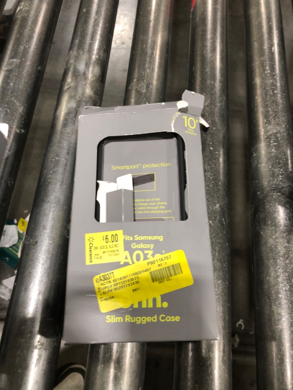 Photo 1 of Onn. Slim Rugged Phone Case Samsung Galaxy A03s - Red