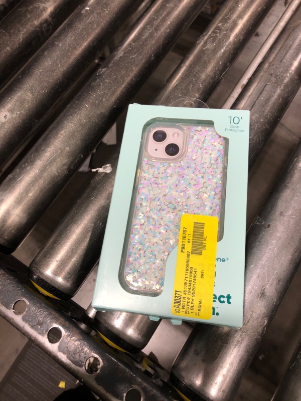 Photo 1 of Onn. Phone Case for iPhone 15 / iPhone 14 / iPhone 13 - Iridescent Glitter Fleck