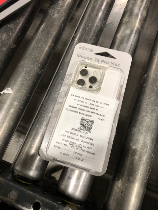 Photo 1 of  IHome Magnetic Velo Phone Case for iPhone 15 Pro Max- White/ Clear 