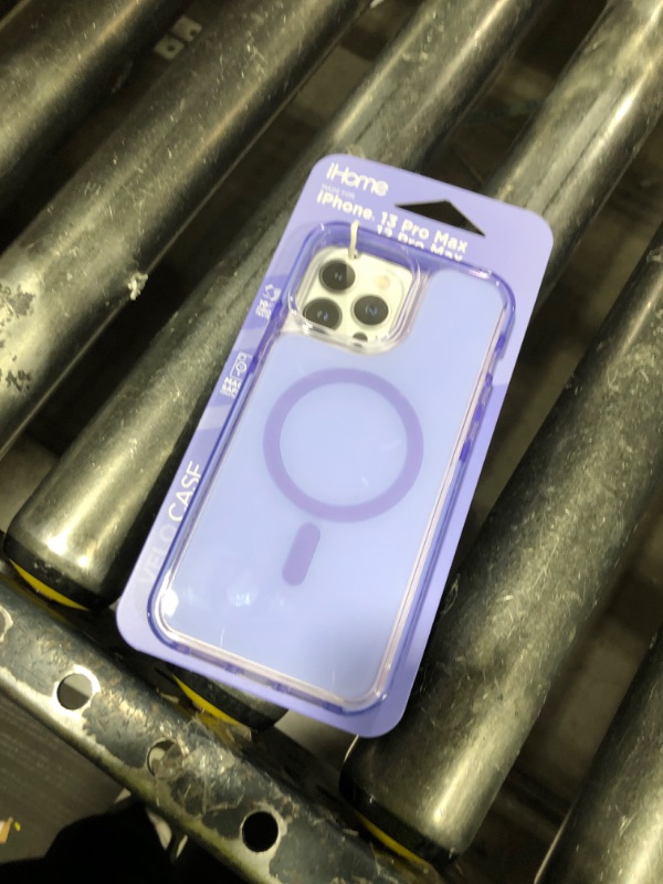 Photo 1 of IHome Magnetic Velo Phone Case for iPhone 13 Pro Max/ 12 Pro Max- Pastel Purple