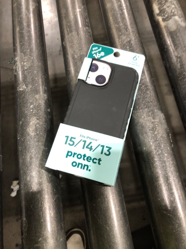 Photo 1 of Onn. Protective Gel Phone Case for iPhone 16e / iPhone 15 / iPhone 14 / 13 - BLK