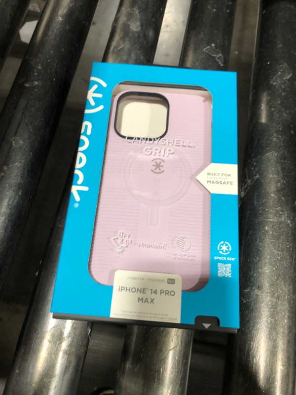 Photo 1 of Speck iPhone 14 Pro Max Candyshell Grip with MagSafe Case in Lilac
