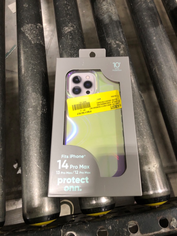 Photo 1 of Onn. Phone Case for iPhone 14 Pro Max - Iridescent Illusion