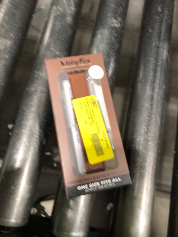 Photo 1 of  MobyFox - Classic Leather Band for Apple Watch – Genuine Leather, Stainless Steel Buckle, Fits All Series & SE - Brown 