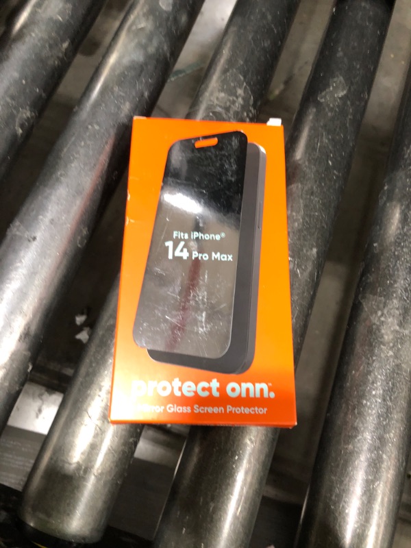 Photo 1 of Onn. Mirror Glass Screen Protector for iPhone 14 Pro Max - Mirror Finish