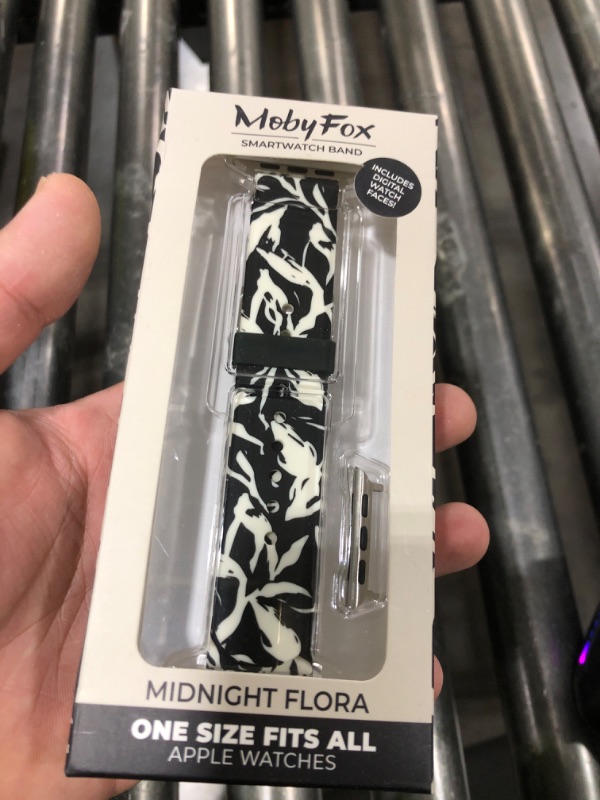 Photo 1 of MobyFox - Silicone Watch Band for Apple Watch, Sweat & UV-Resistant, Stainless Steel Buckle, Compatible with All Series - Botanica