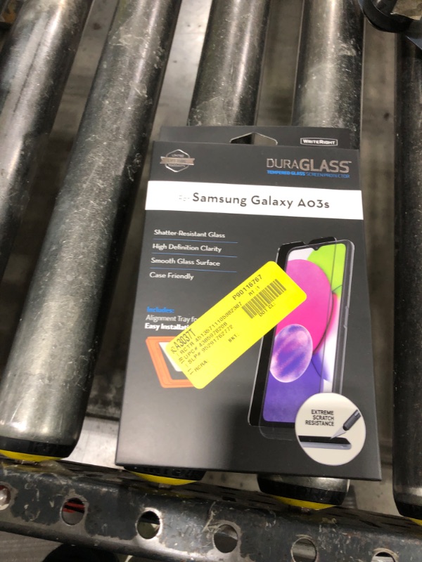 Photo 1 of DuraGlass Tempered Glass Screen Protector with Quick Installation Tray for Samsung Galaxy A03s