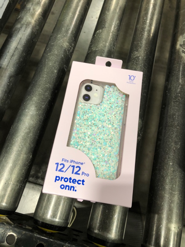 Photo 1 of Onn. Phone Case for iPhone 12 / iPhone 12 Pro - Iridescent Glitter Fleck