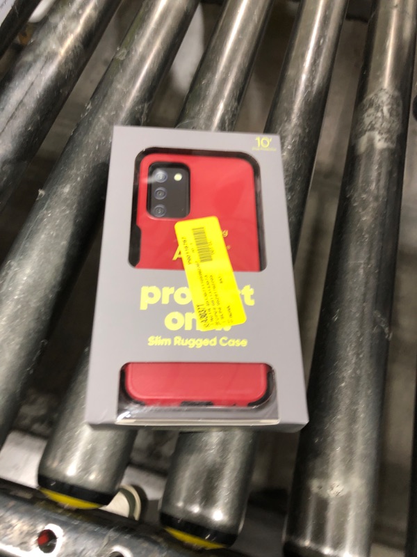 Photo 1 of  Onn. Slim Rugged Phone Case Samsung Galaxy A03s - Red 