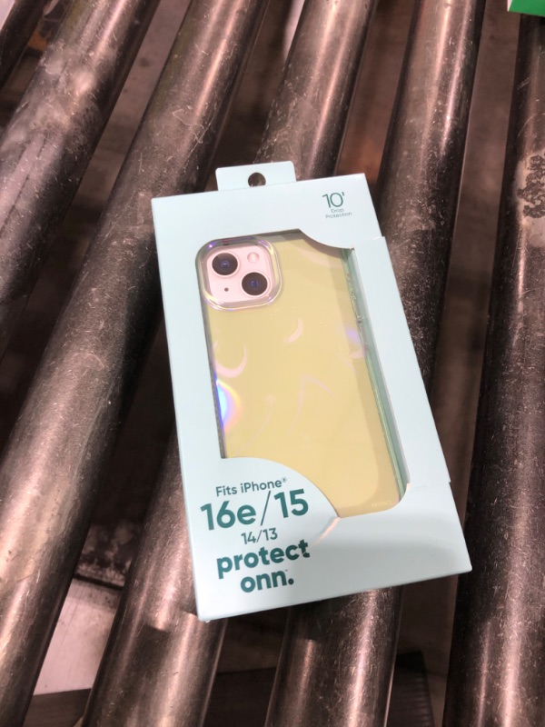 Photo 1 of Onn. Phone Case for iPhone 15 / iPhone 14 / iPhone 13 - Iridescent Illusion