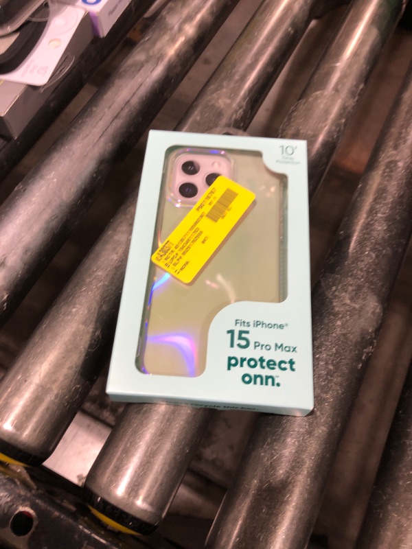 Photo 1 of  Onn. Phone Case for iPhone 15 Pro Max - Iridescent Illusion 