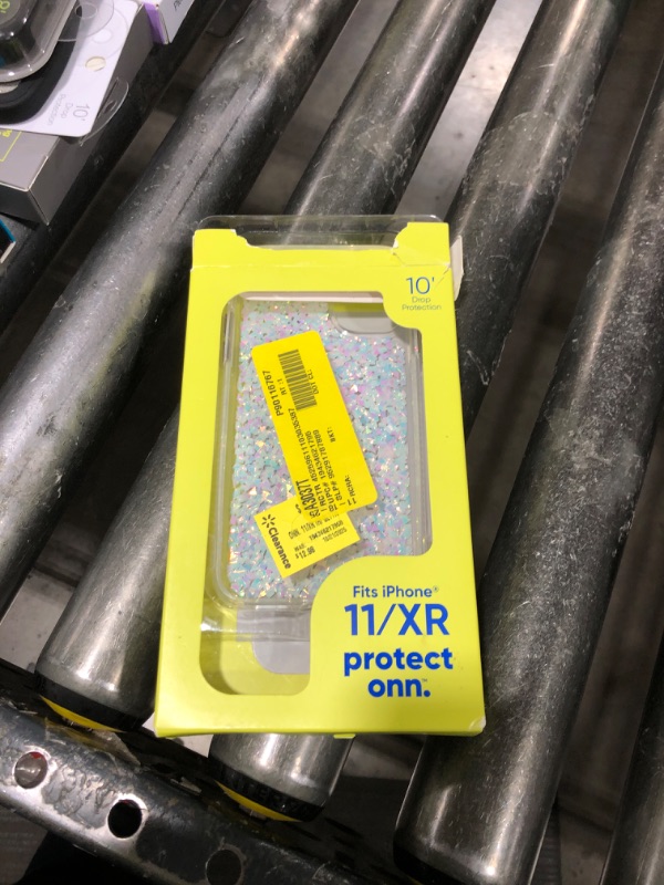 Photo 1 of Onn. Phone Case for iPhone 11 / iPhone XR - Iridescent Glitter Fleck