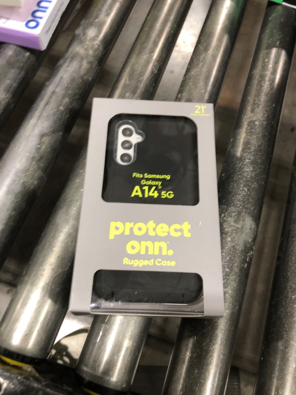 Photo 1 of Onn. Rugged Phone Case for Samsung Galaxy A14 5G - Black/Gray